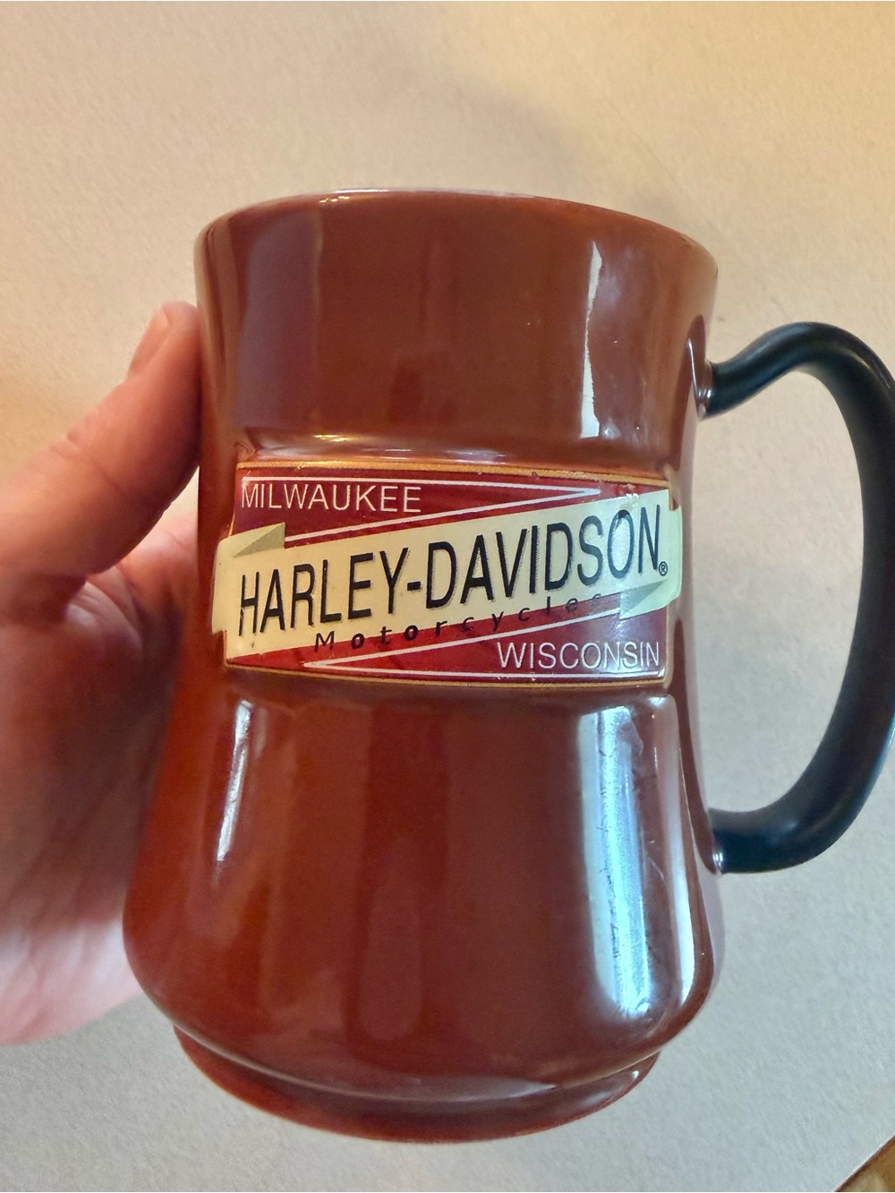 Harley-Davidson Brown Ceramic Coffee Mug